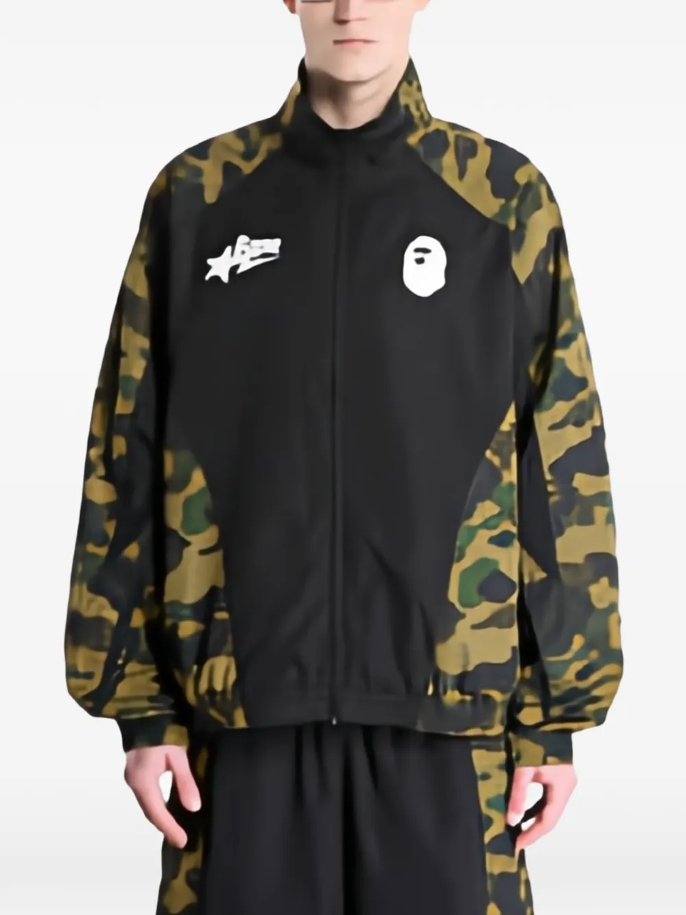 A BATHING APE 1st Camo jack met opstaande kraag Zwart
