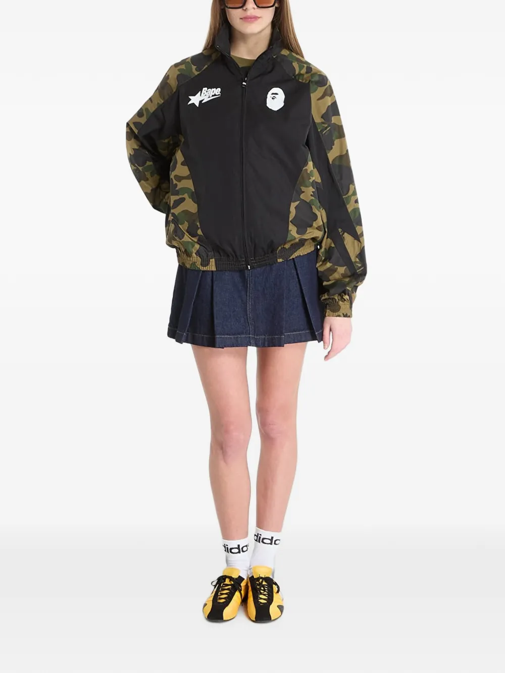 A BATHING APE 1st Camo jack met opstaande kraag Zwart