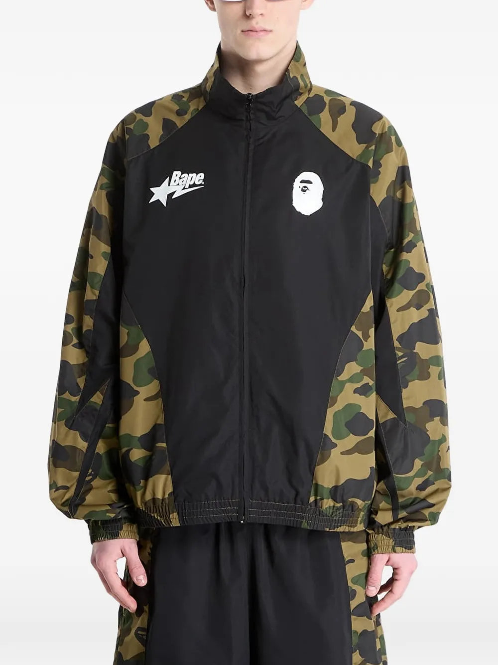 A BATHING APE® 1st Camo stand-collar jacket - Schwarz