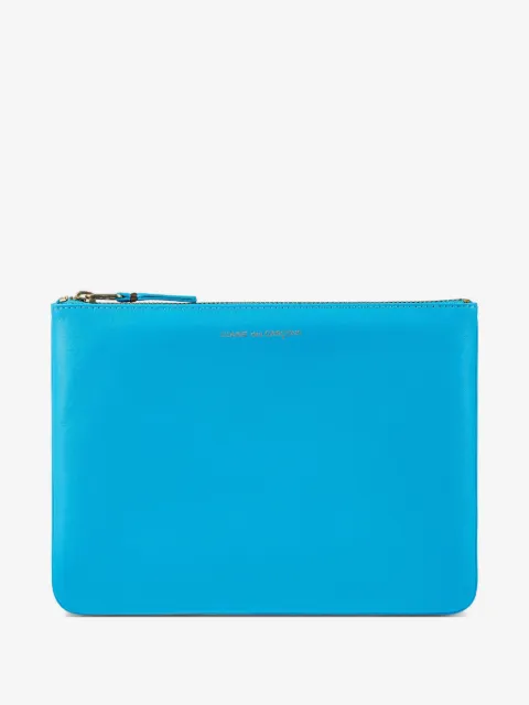 Comme Des Garçons Wallet pochette en cuir à logo imprimé