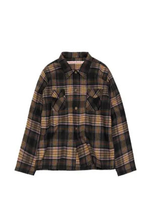 KAMIYA Hooded Checked Shirt | Black | FARFETCH