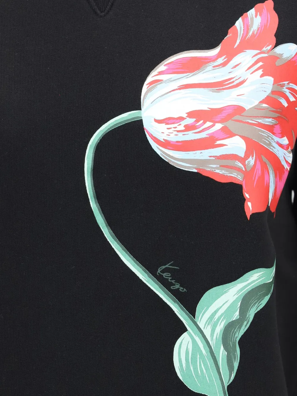 Kenzo Sweater met tulpprint Zwart
