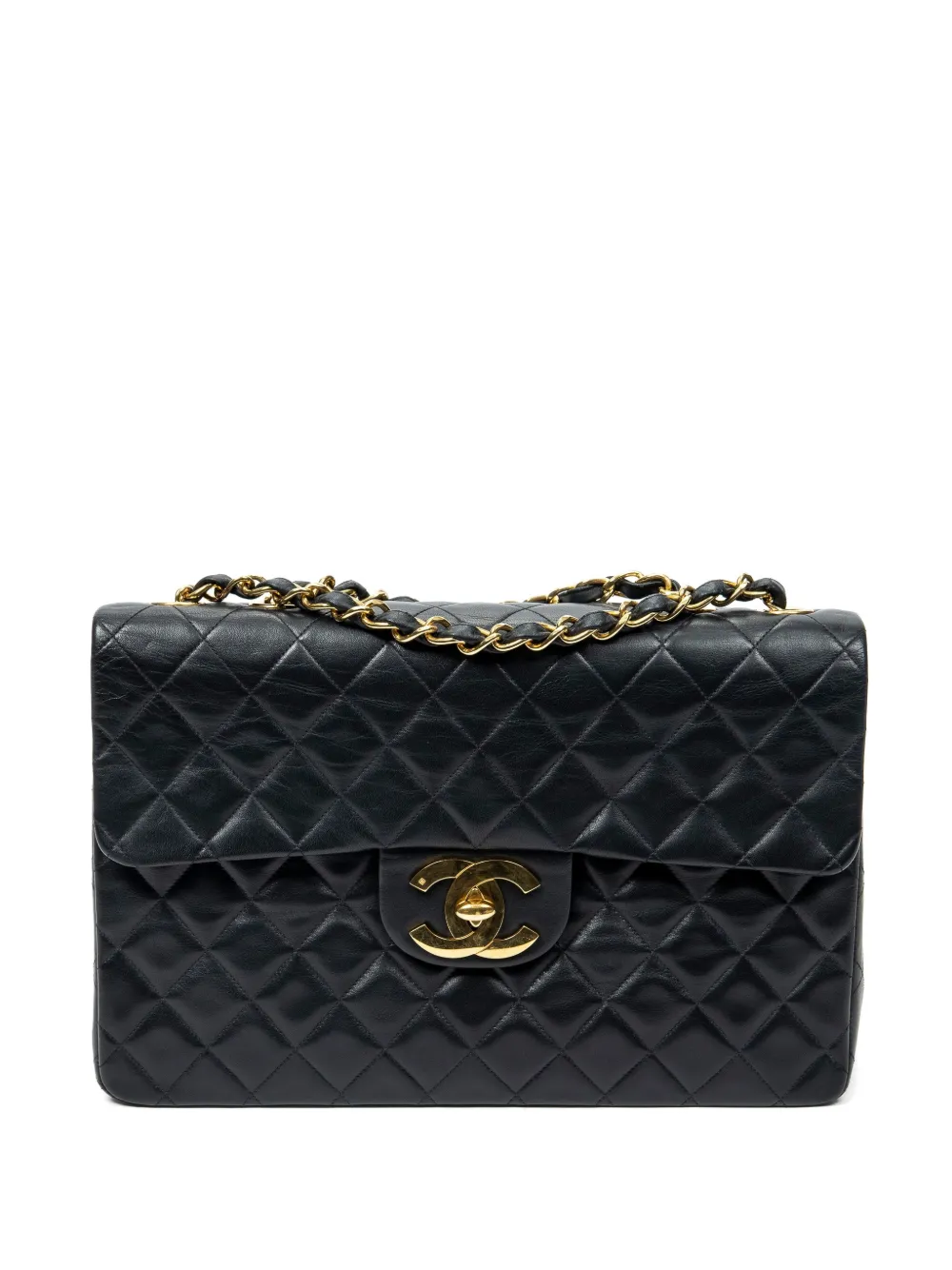 CHANEL Pre-Owned jumbo quilted shoulder bag - Nero