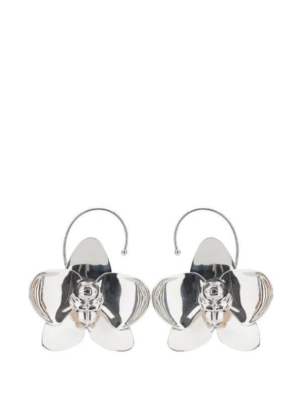 Casablanca Orchid Ear Cuffs in Silver