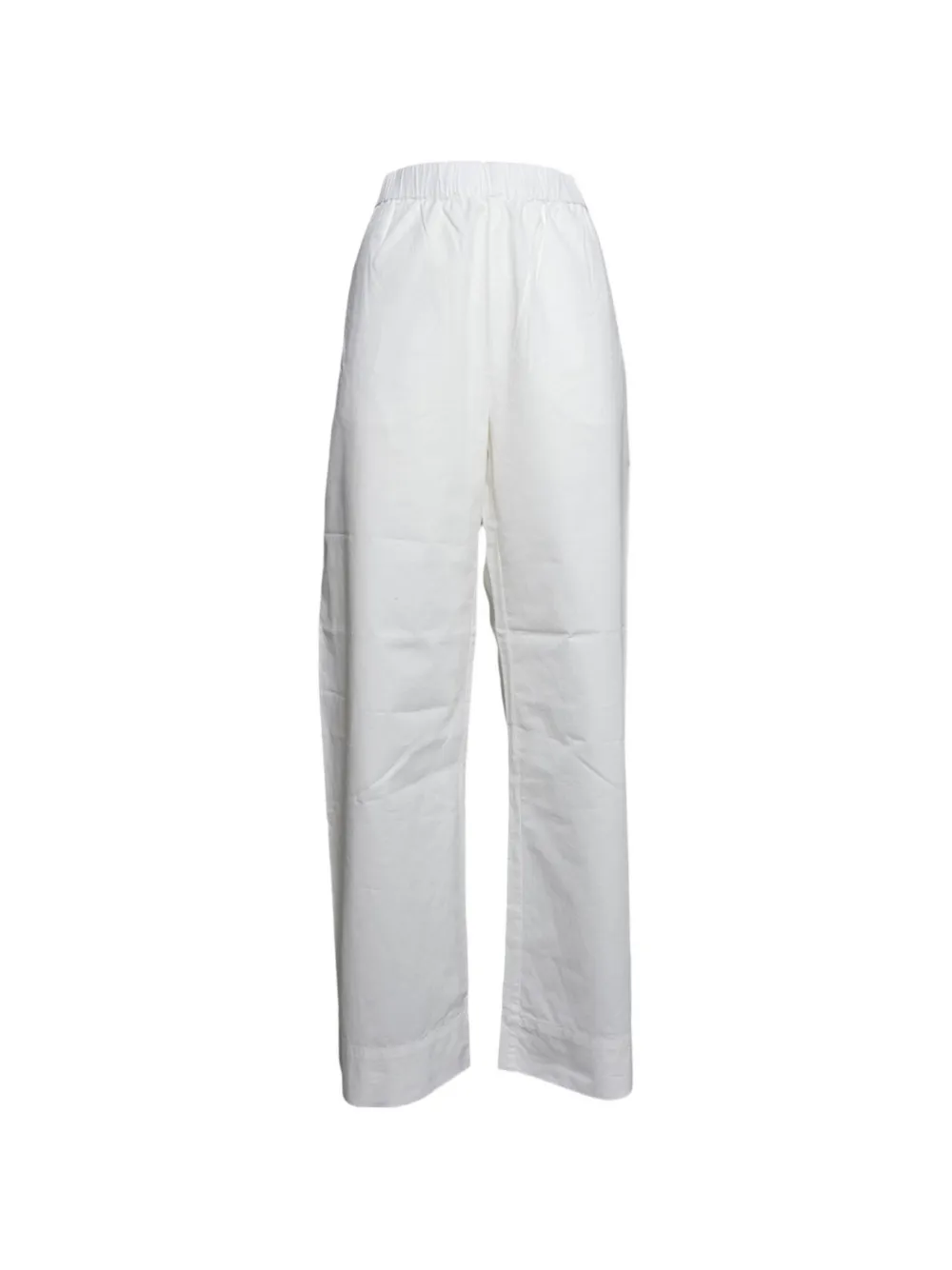 JcSophie Lars broek met elastische tailleband en wijde pijpen Wit