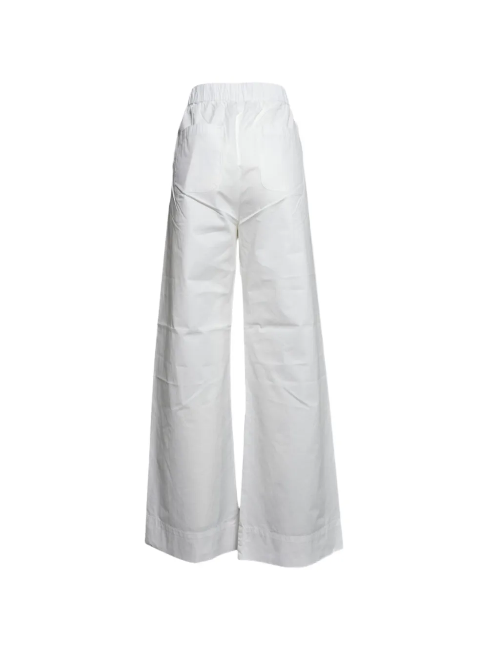 JcSophie Lars broek met elastische tailleband en wijde pijpen Wit