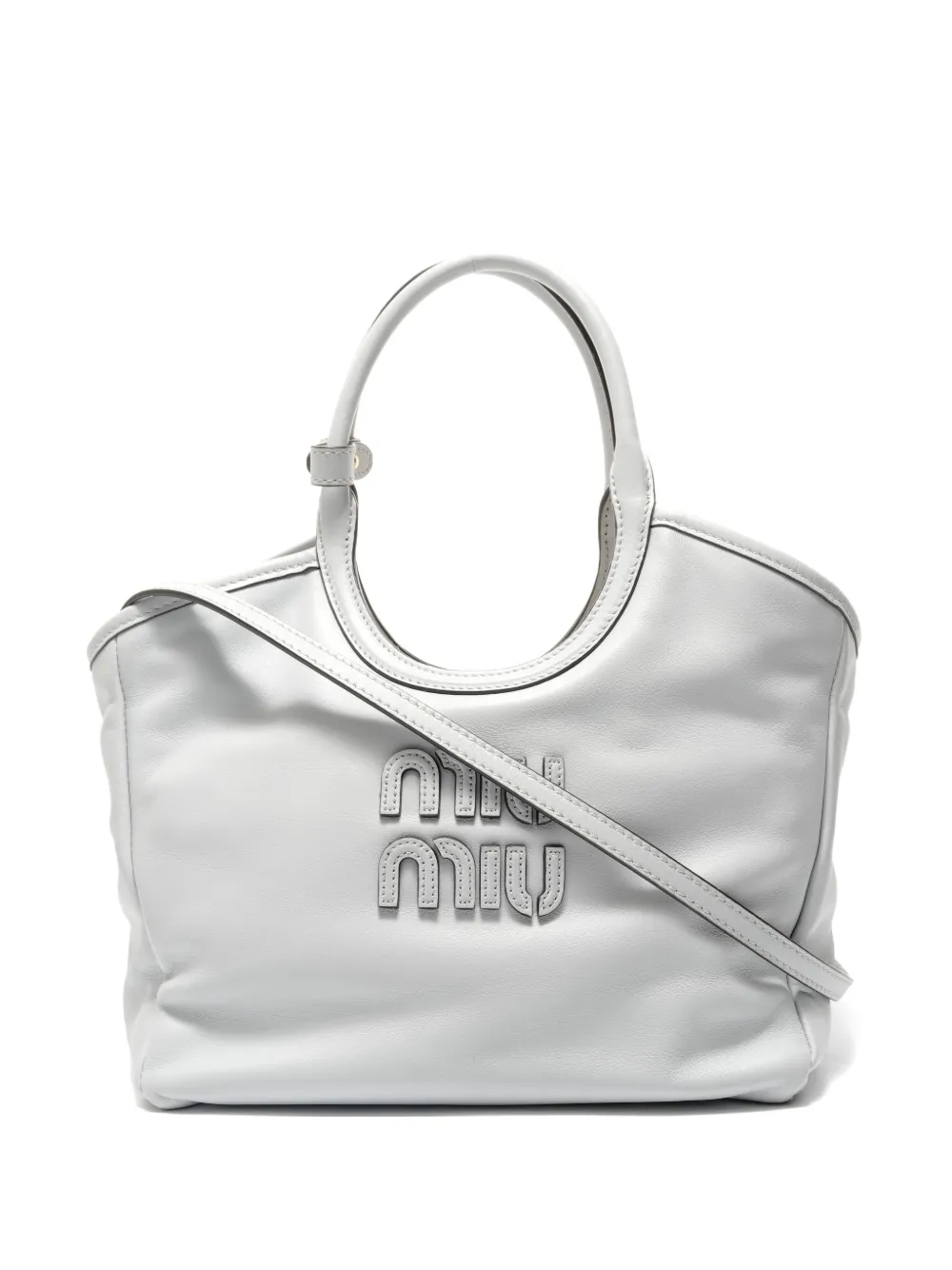 Miu Miu Pre-Owned Ivy leather tote bag - Bianco