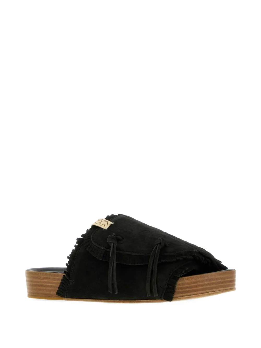 visvim Christo fringed sandals Zwart