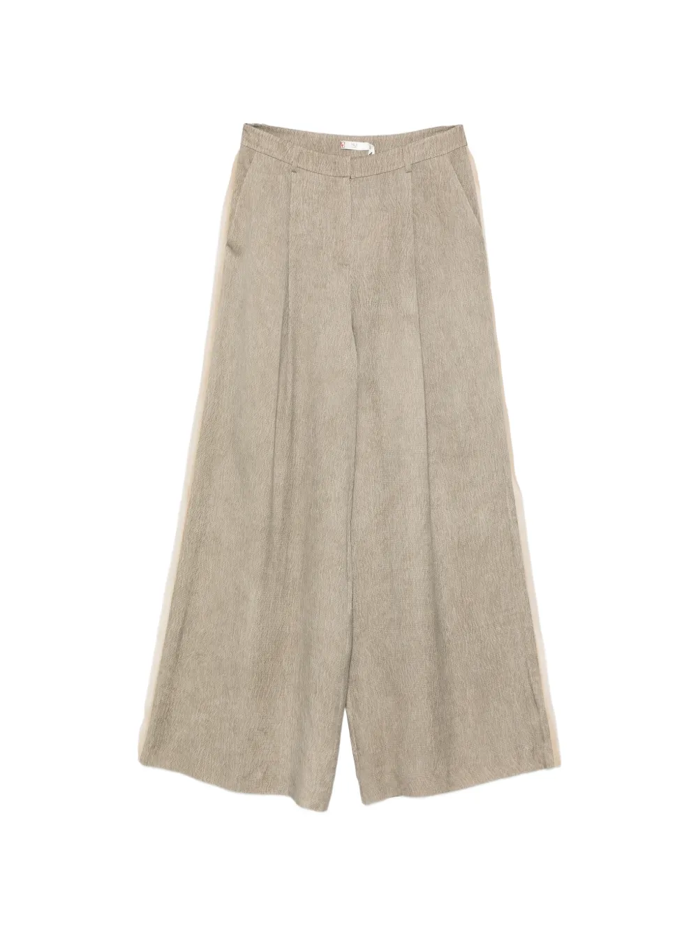 HUI MILANO side-stripe pleated palazzo pants - Toni neutri