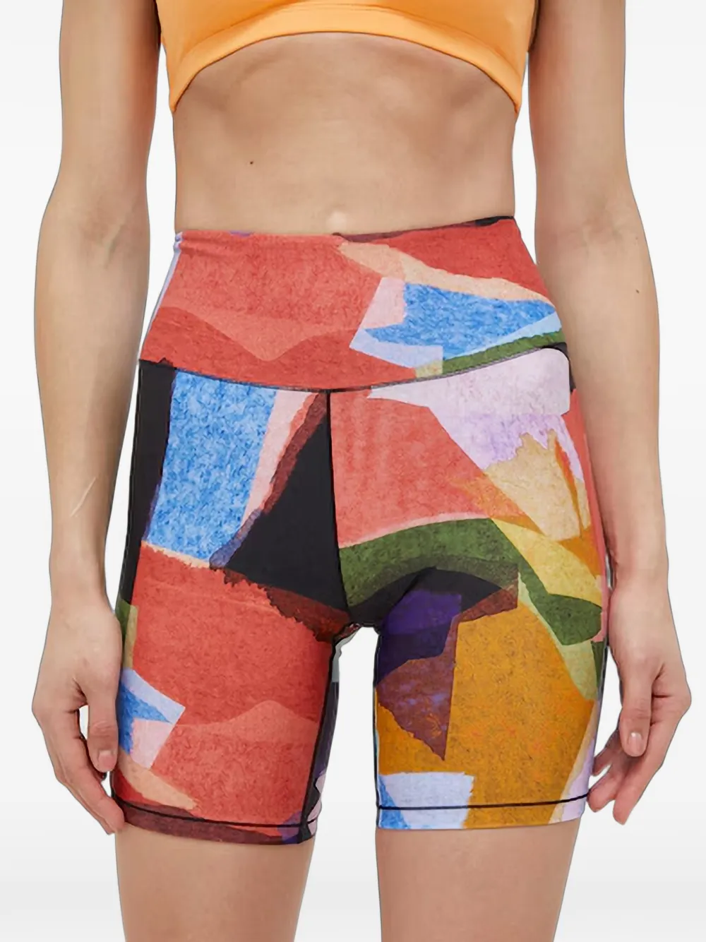 Casall abstract-print cycling shorts Veelkleurig