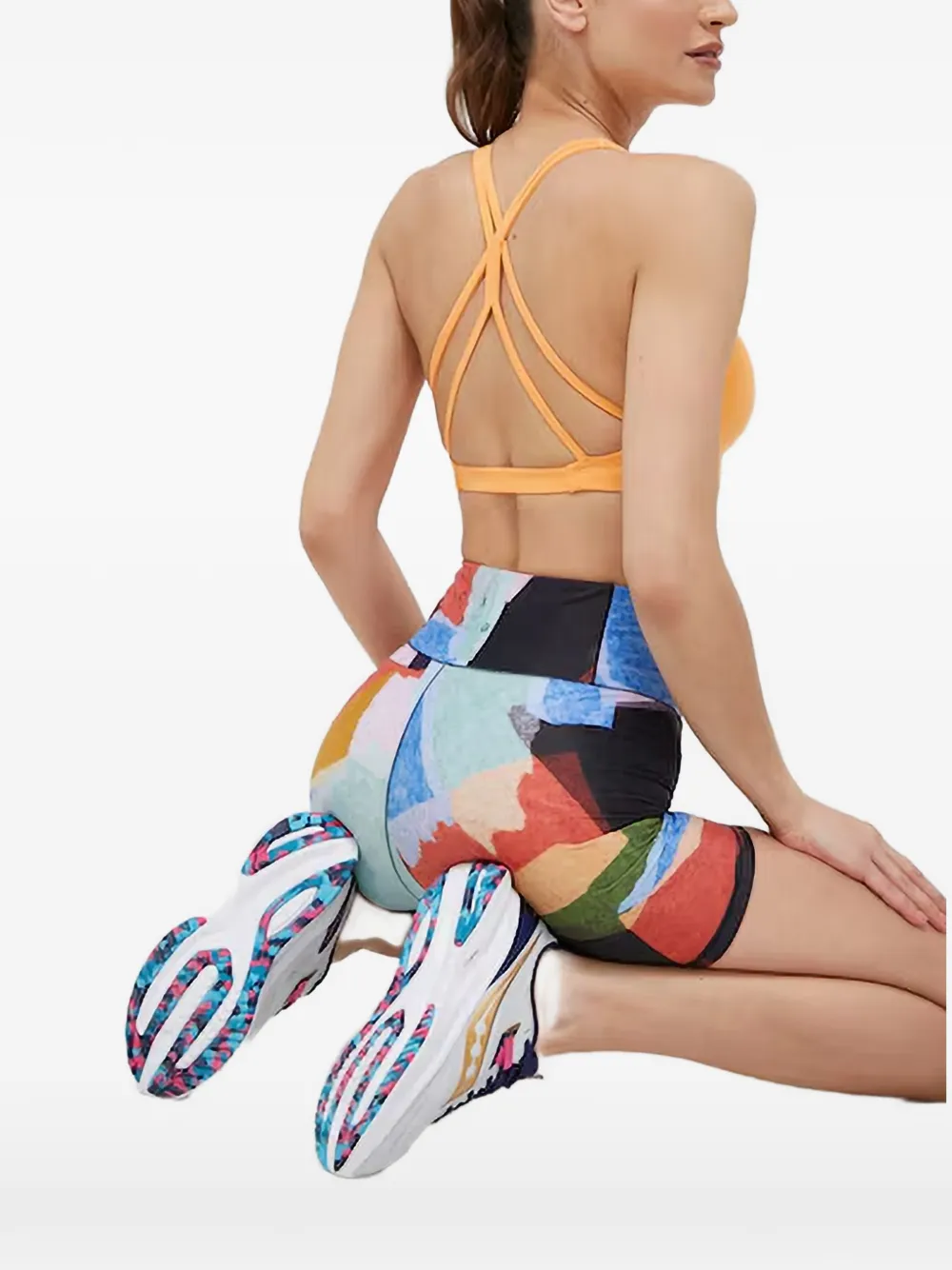 Casall abstract-print cycling shorts Veelkleurig