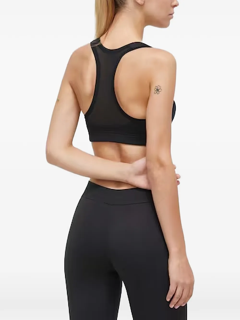 Casall logo-print racerback sports bra Zwart