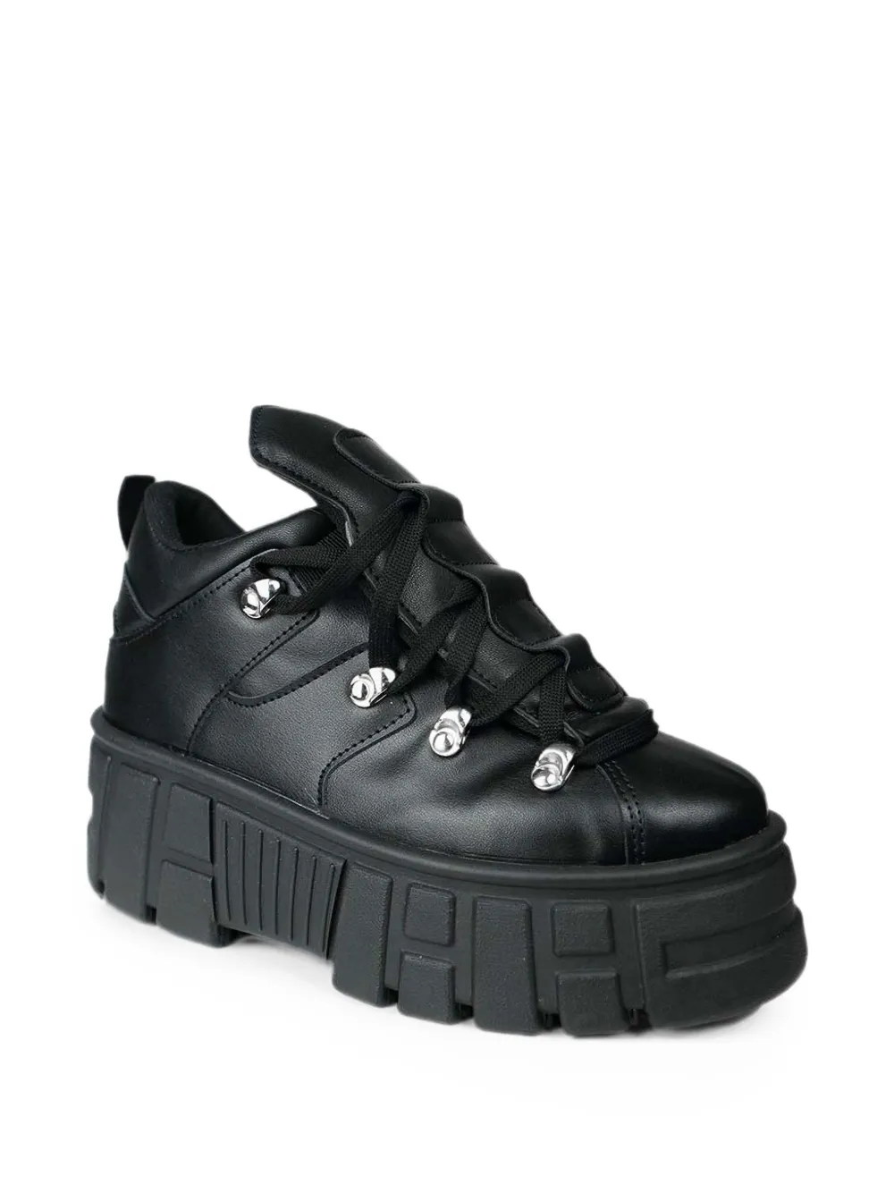 Altercore Logan platform lace-up sneakers Zwart
