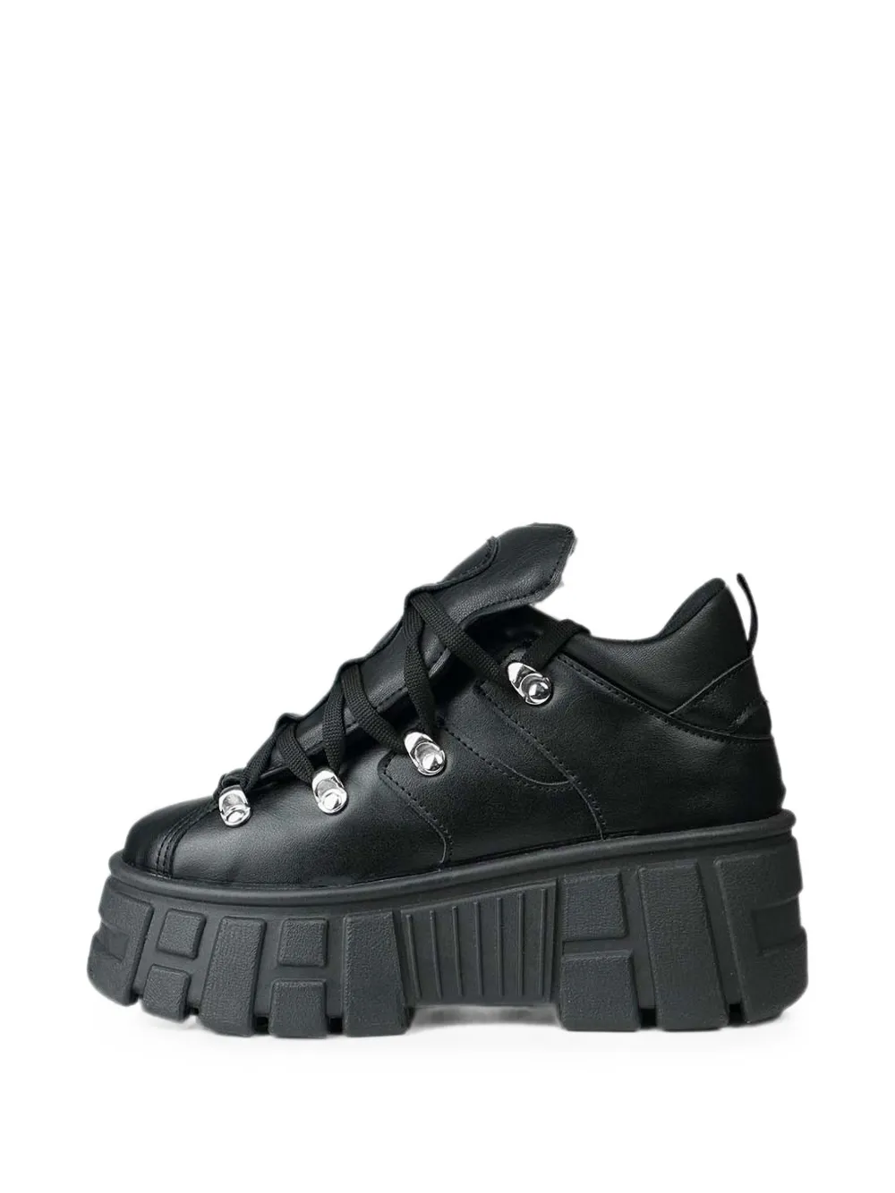 Altercore Logan platform lace-up sneakers Zwart