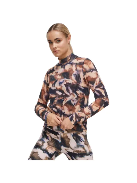 Casall playera con estampado abstracto y cuello de tortuga