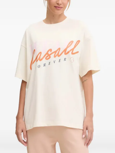 Casall playera con hombros caídos y logo estampado