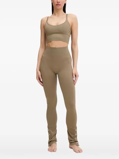 Casall seamless ribbed-knit cropped top