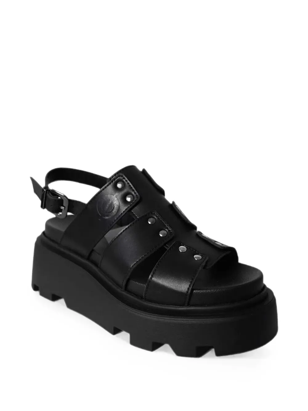 Altercore Maryam stud-embellished platform sandals Zwart