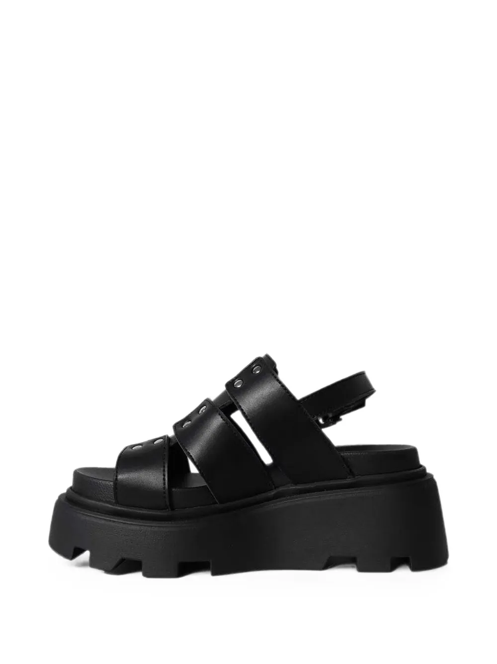 Altercore Maryam stud-embellished platform sandals Zwart