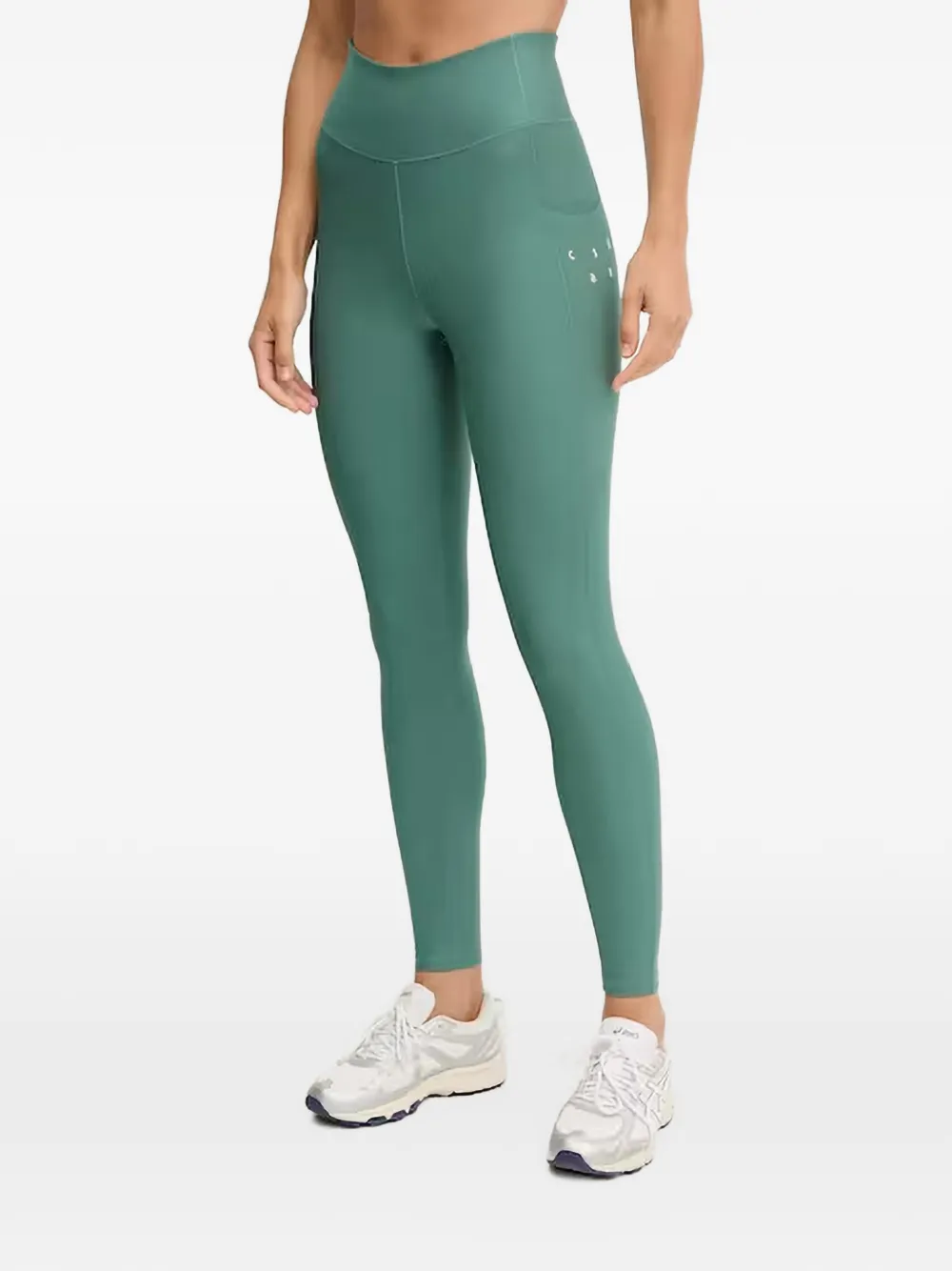 Casall Pure Pocket logo-print high-waisted leggings - Verde