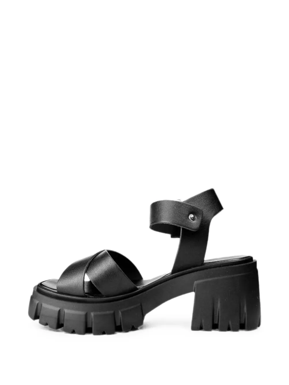 Altercore Sophia crossover-strap buckled sandals Zwart