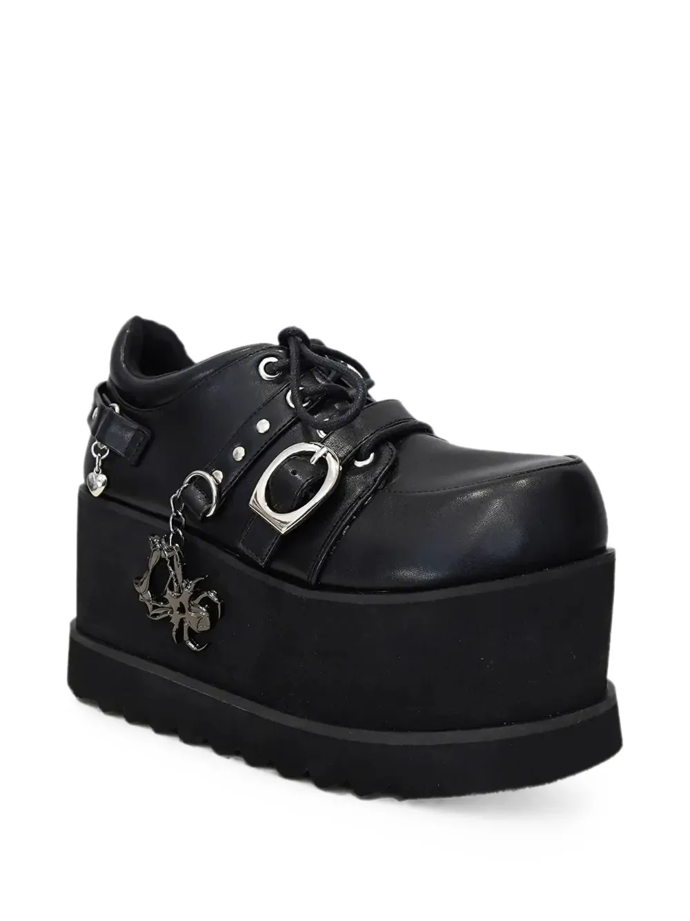 Altercore Elva stud-embellished platform pumps Zwart