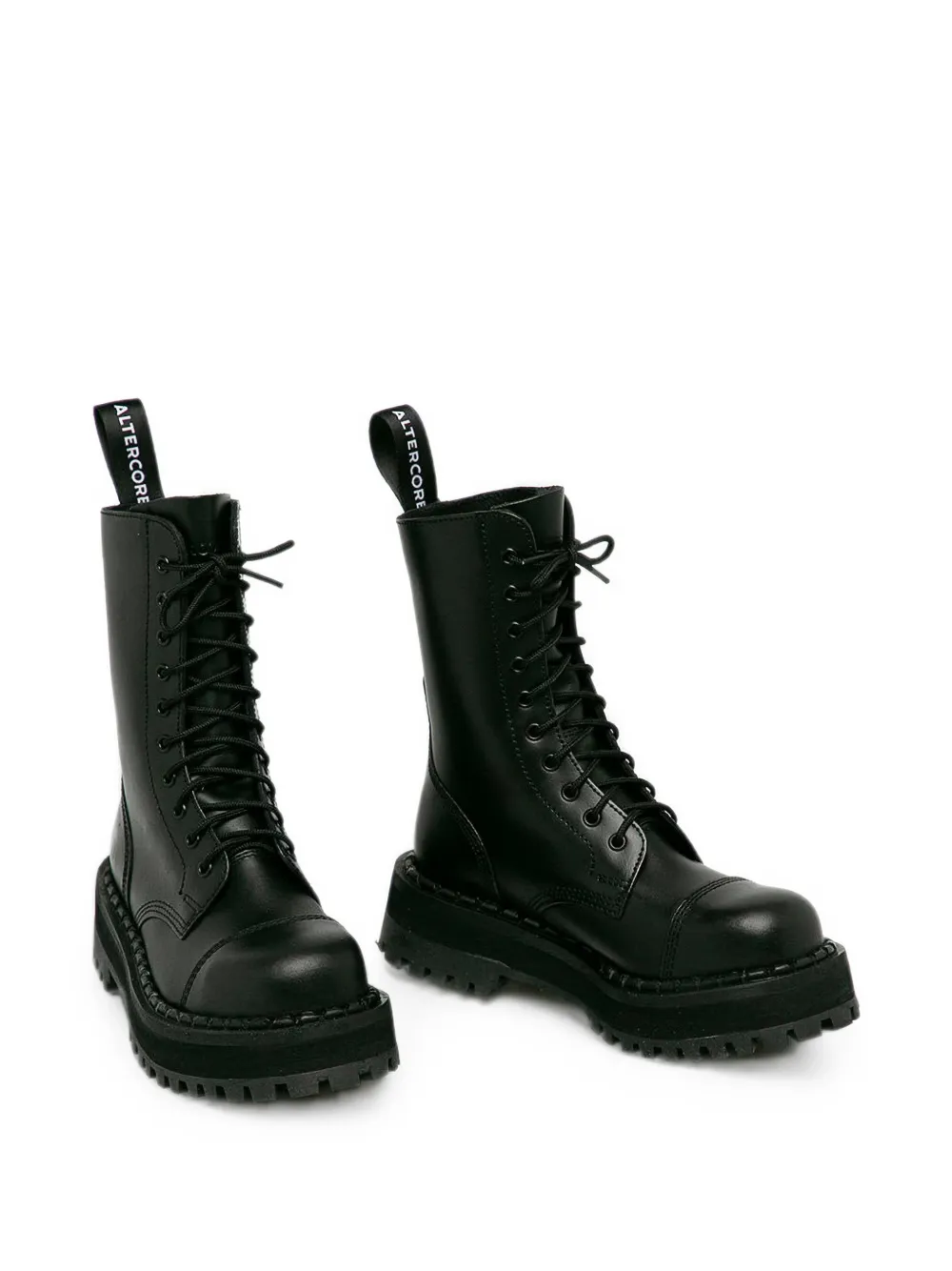 Altercore 353 lace-up platform boots Zwart