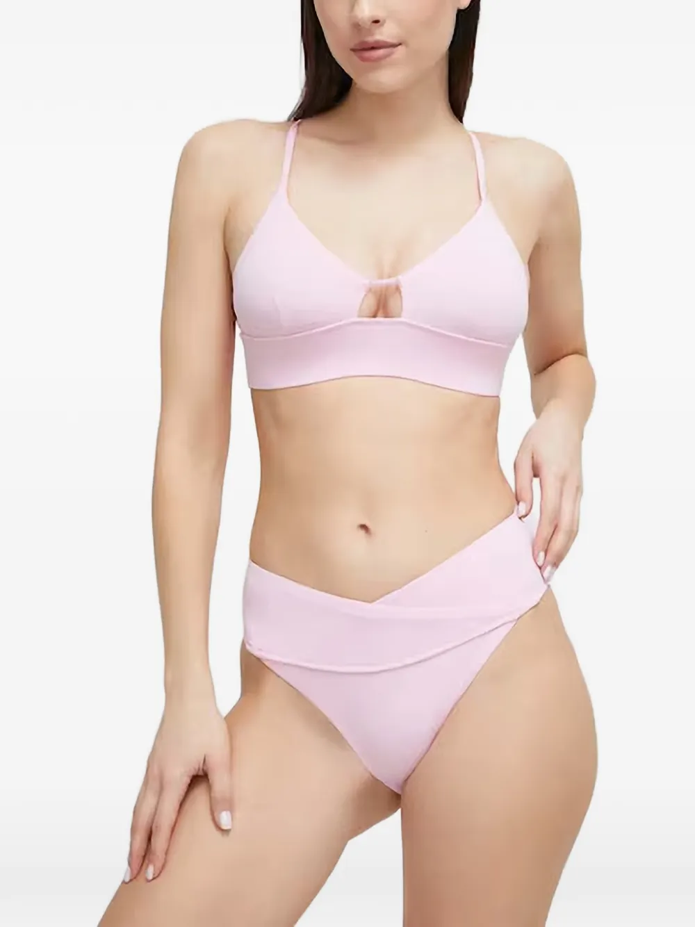 Casall cut-out crossover bikini top