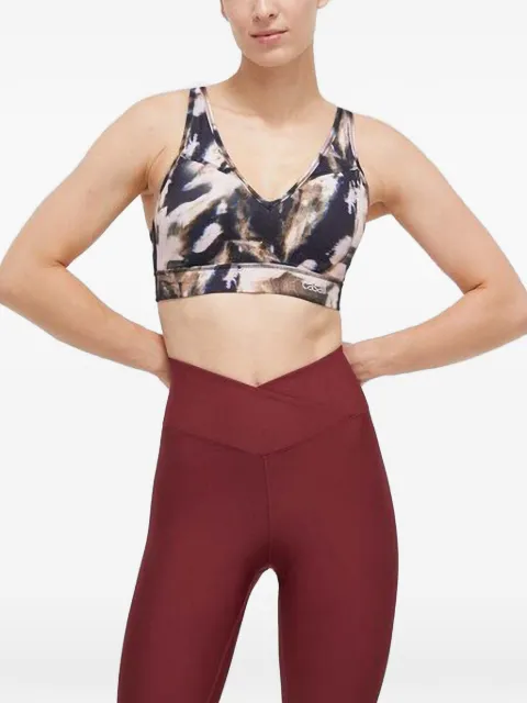 Casall abstract-print crossover sports bra