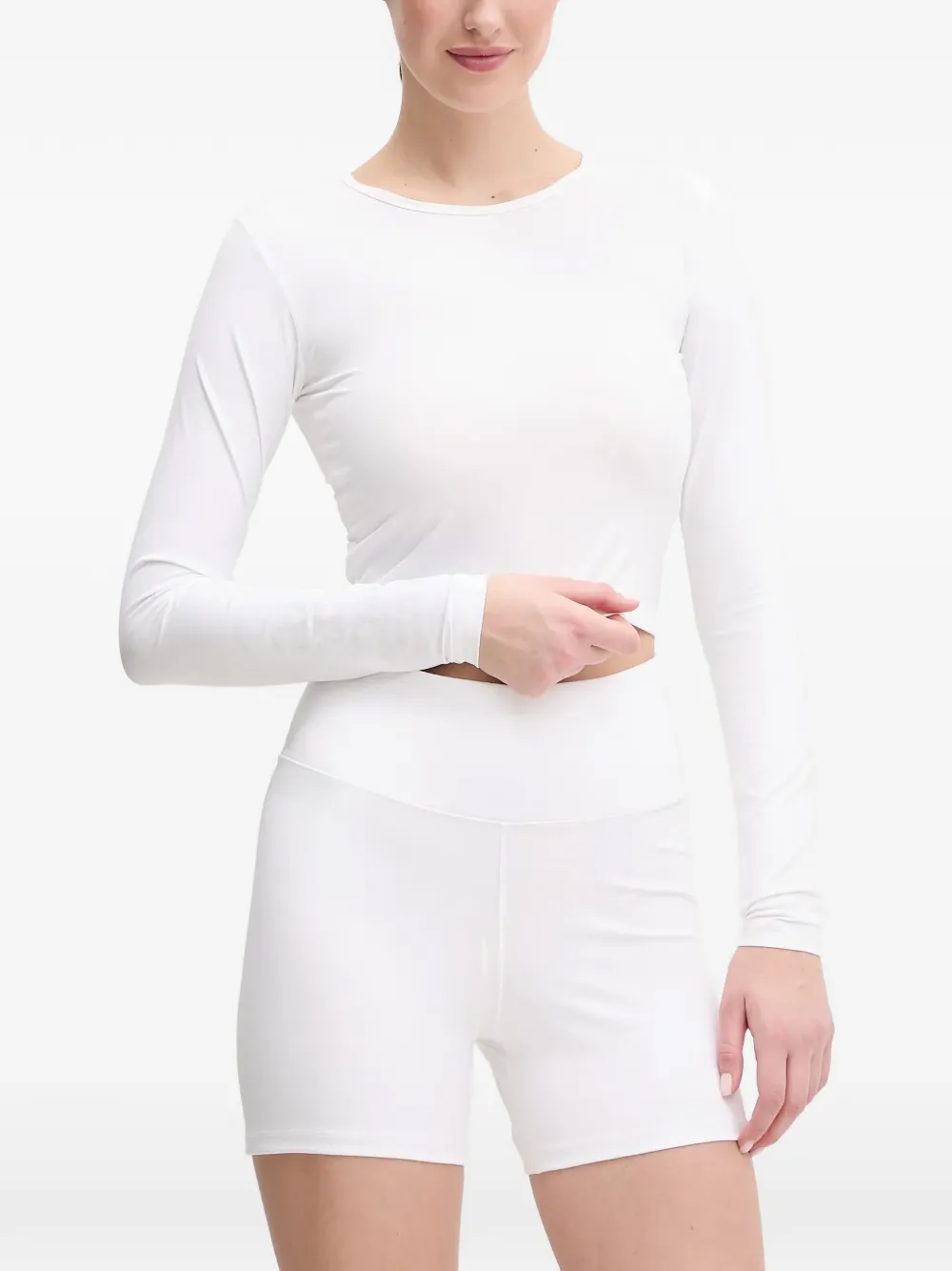 Casall long-sleeve cropped T-shirt - Bianco