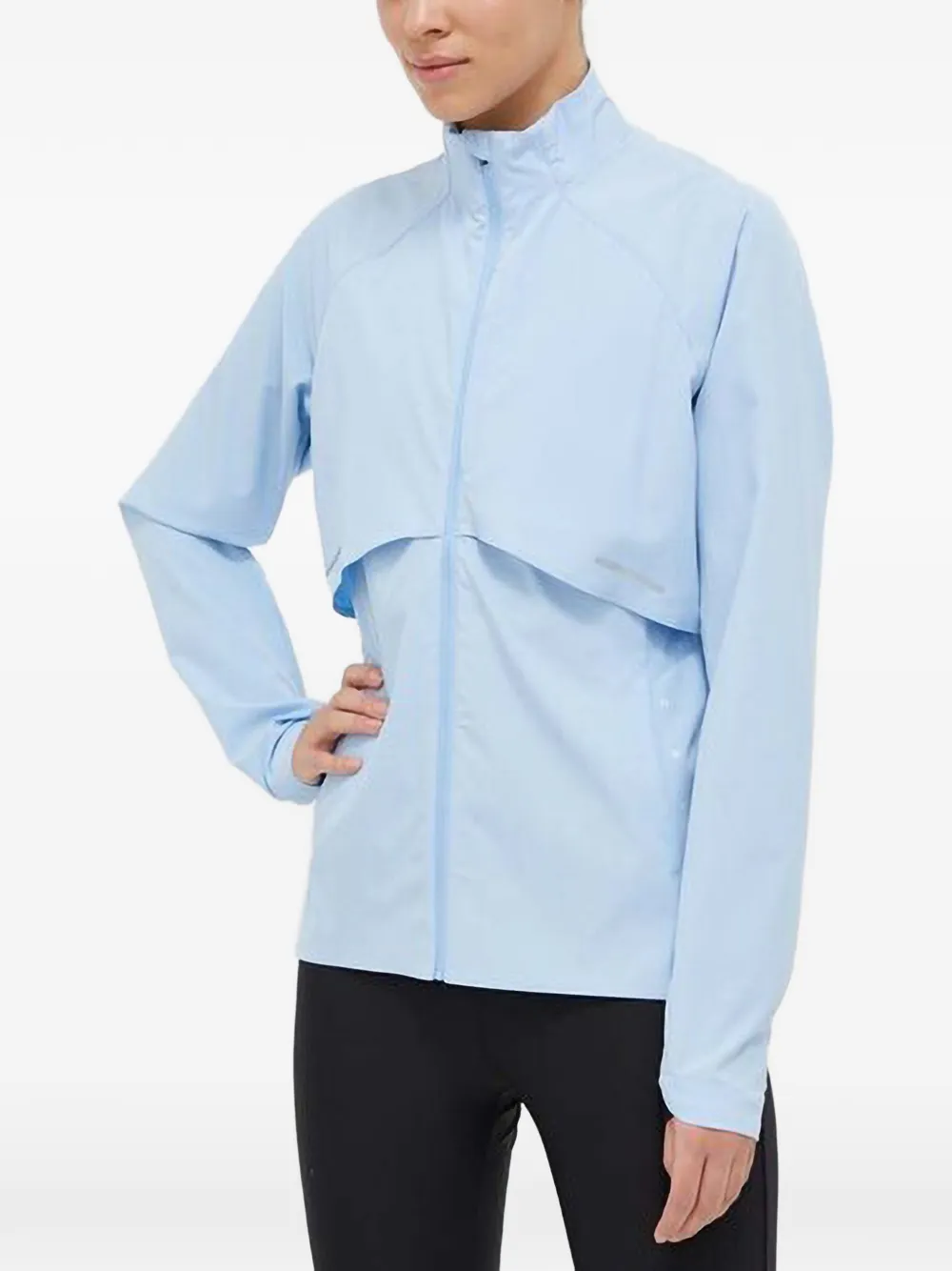 Casall zip-up layered windbreaker jacket
