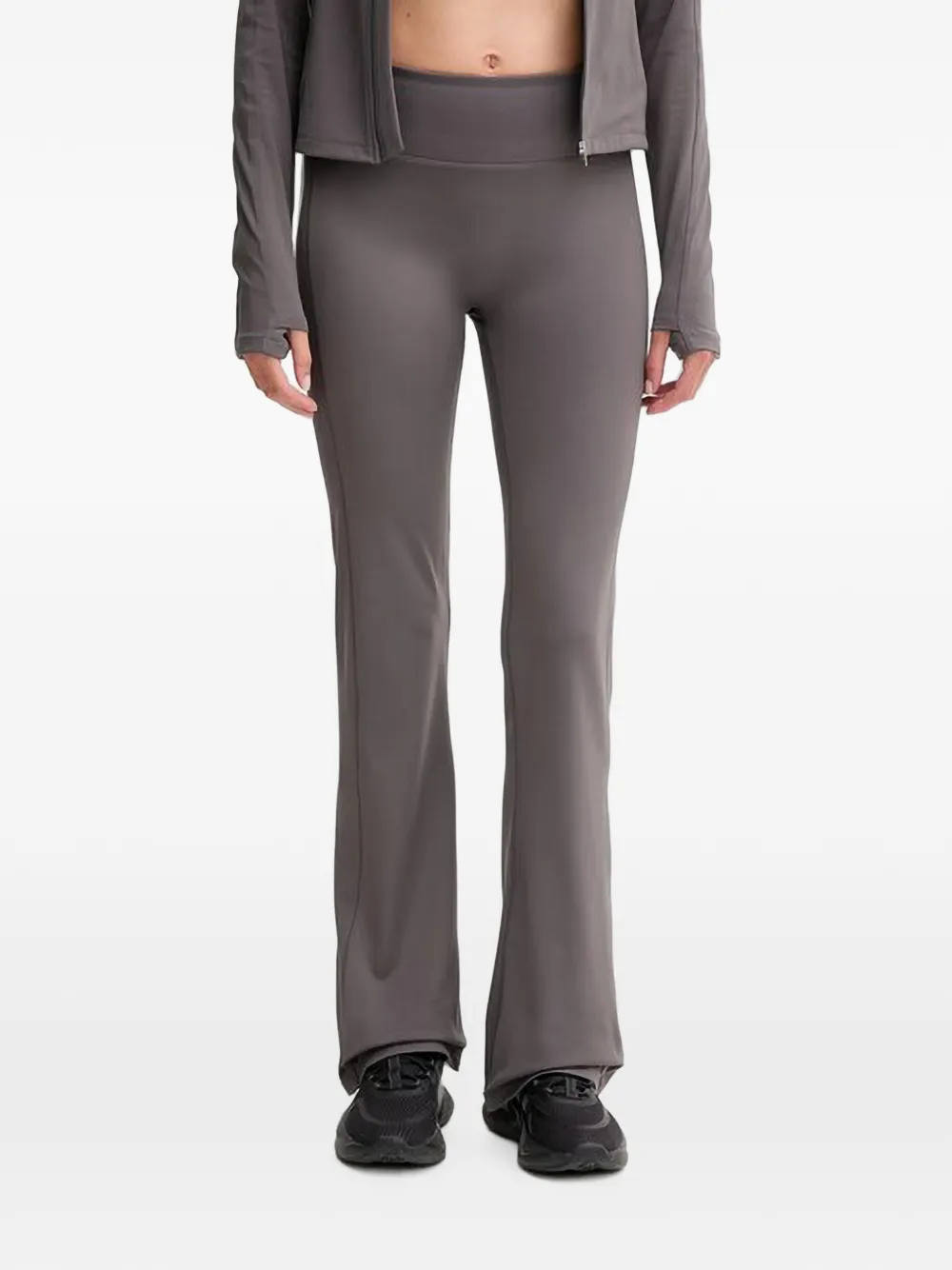 Casall logo-print flared trousers
