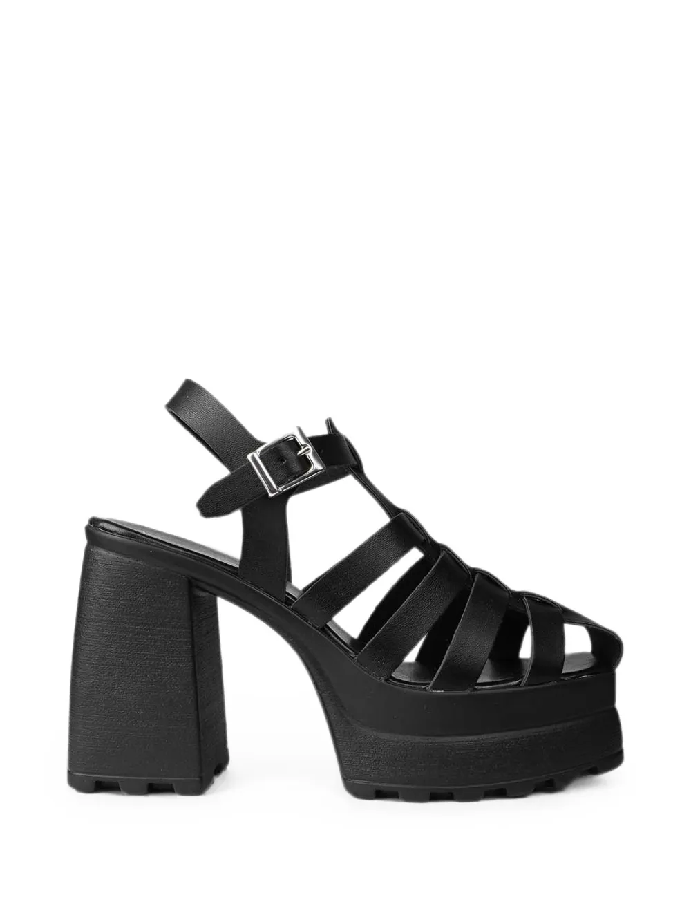 Altercore Amy cage-style platform sandals Zwart