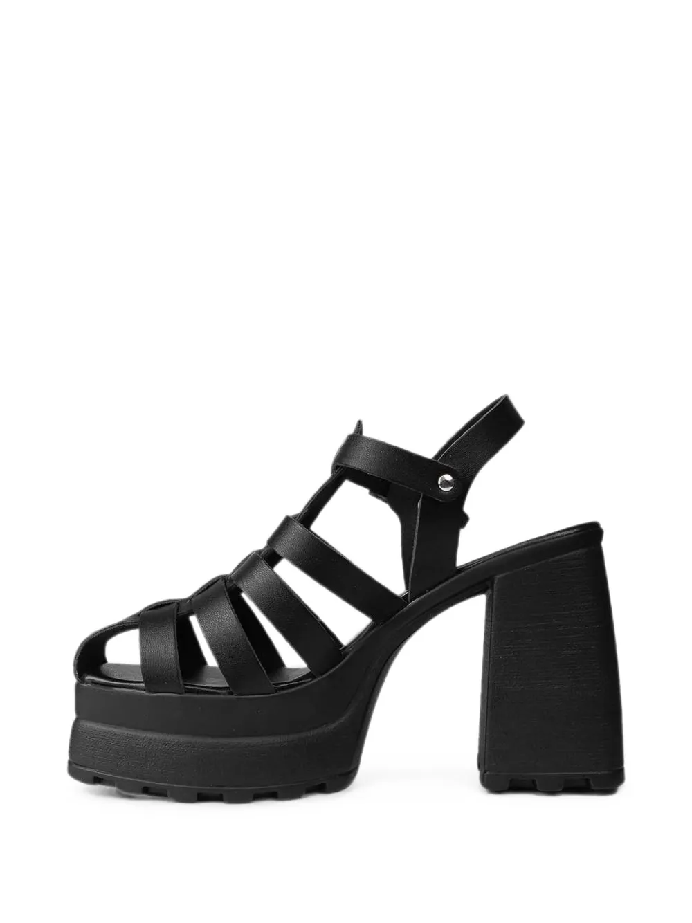 Altercore Amy cage-style platform sandals Zwart