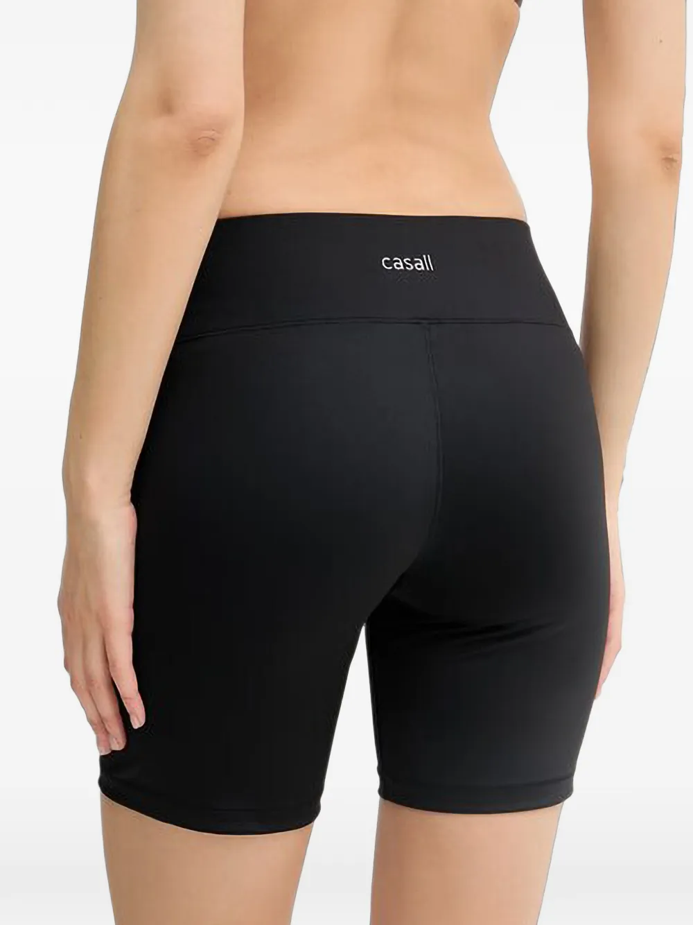 Casall Shorts met logoprint Zwart
