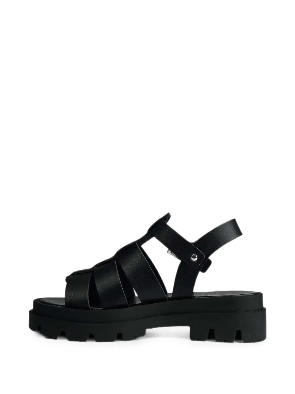 Altercore Elio buckle-fastening caged sandals Zwart