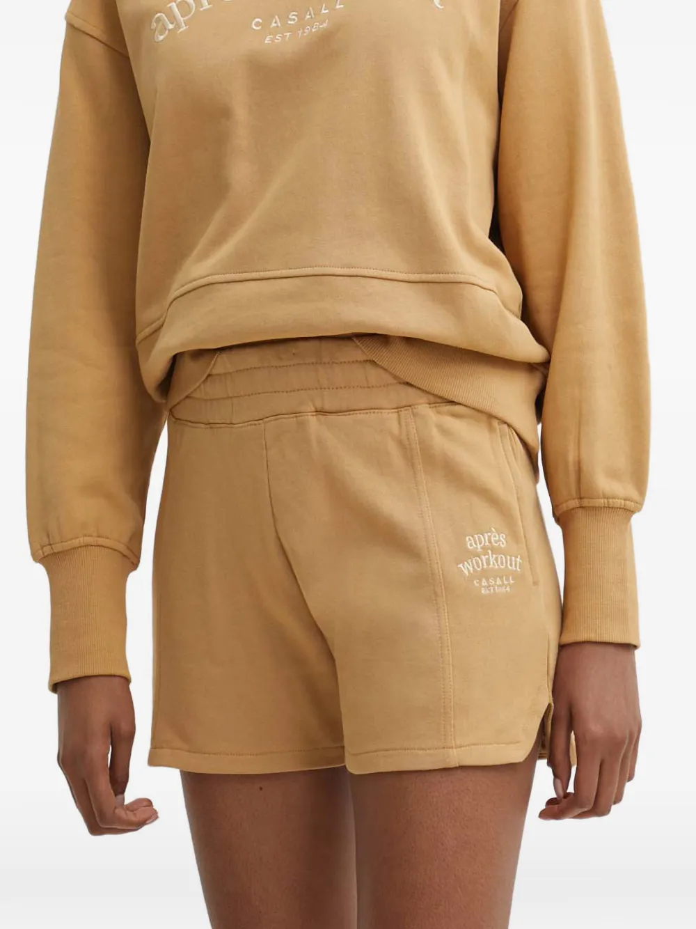 Casall logo-embroidered mini shorts