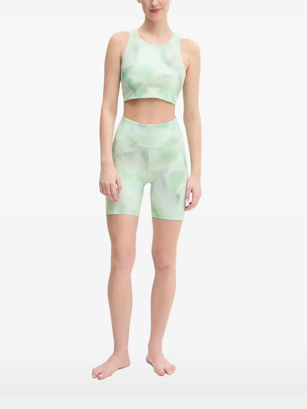 Casall tie-dye bow-detail sports top - Grün