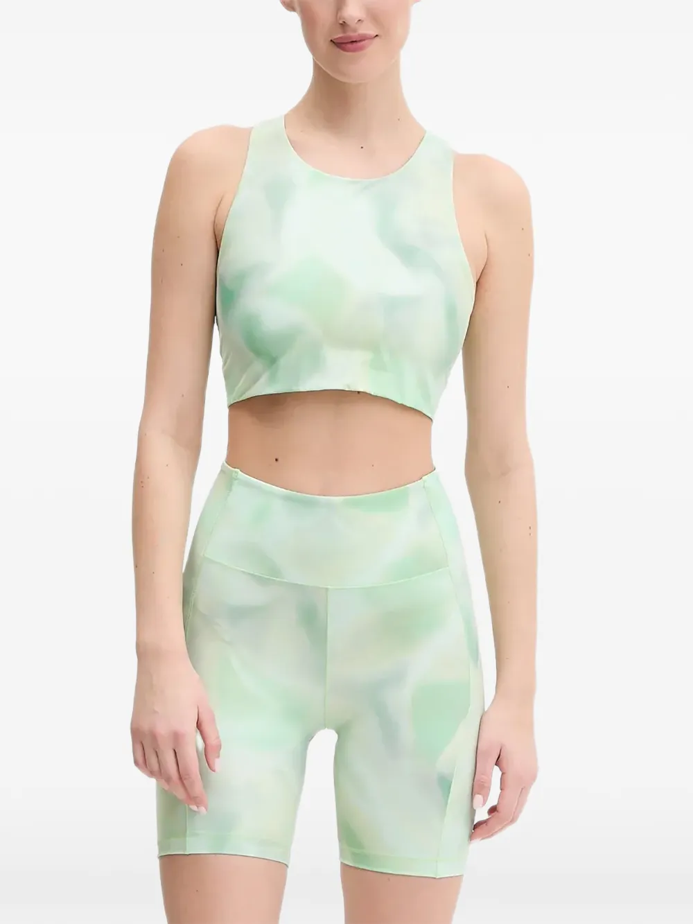 Casall tie-dye bow-detail sports top - Grün
