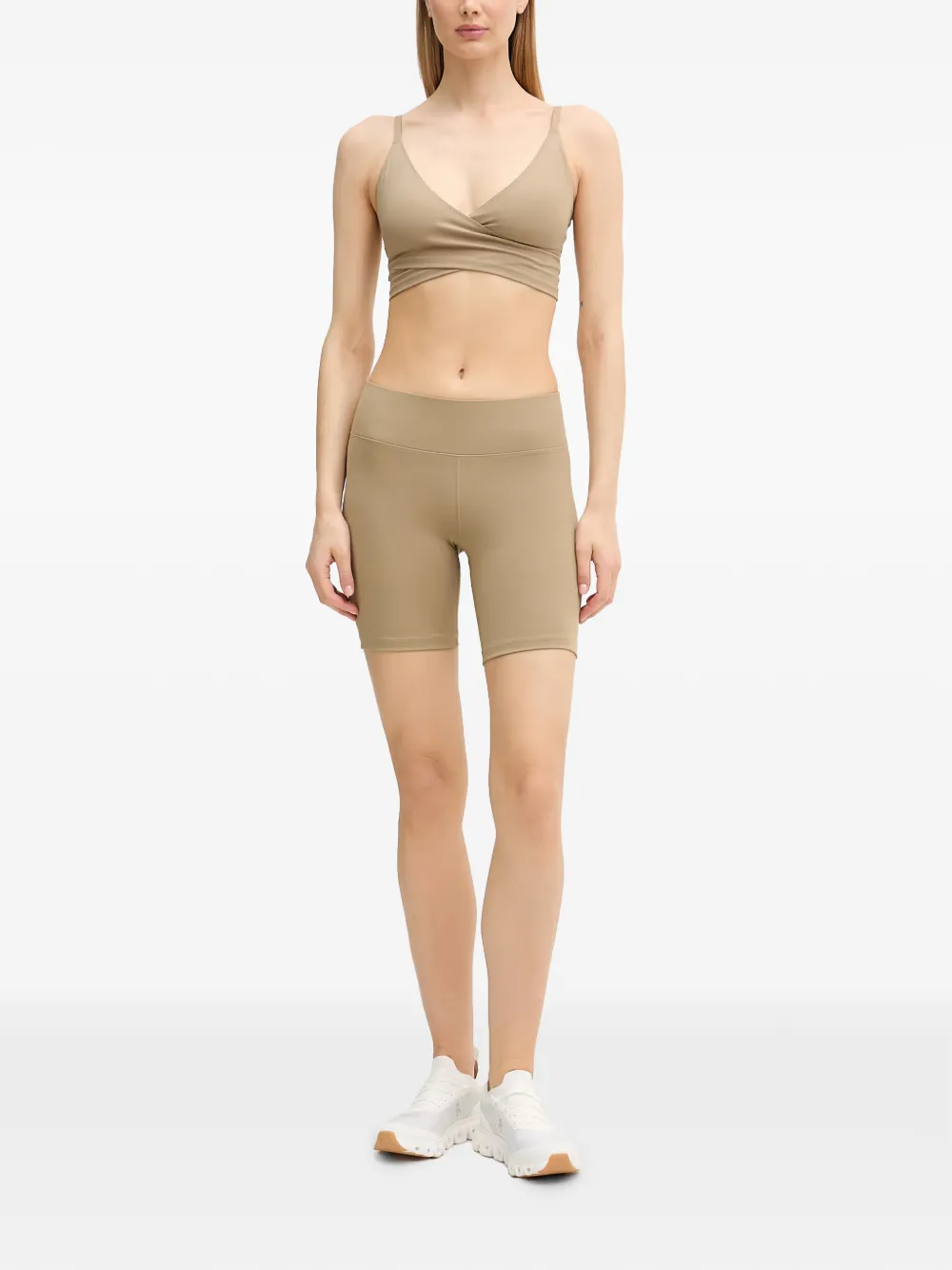 Casall Essential bikershorts met logo-print Groen