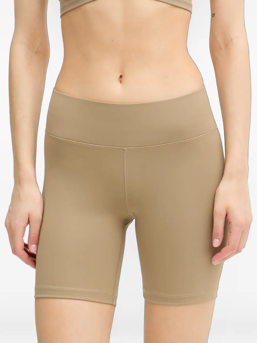 Casall Essential bikershorts met logo-print Groen