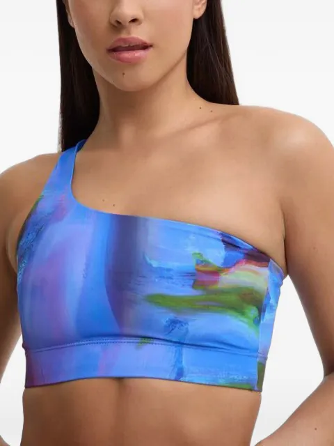Casall abstract-print one-shoulder bikini top