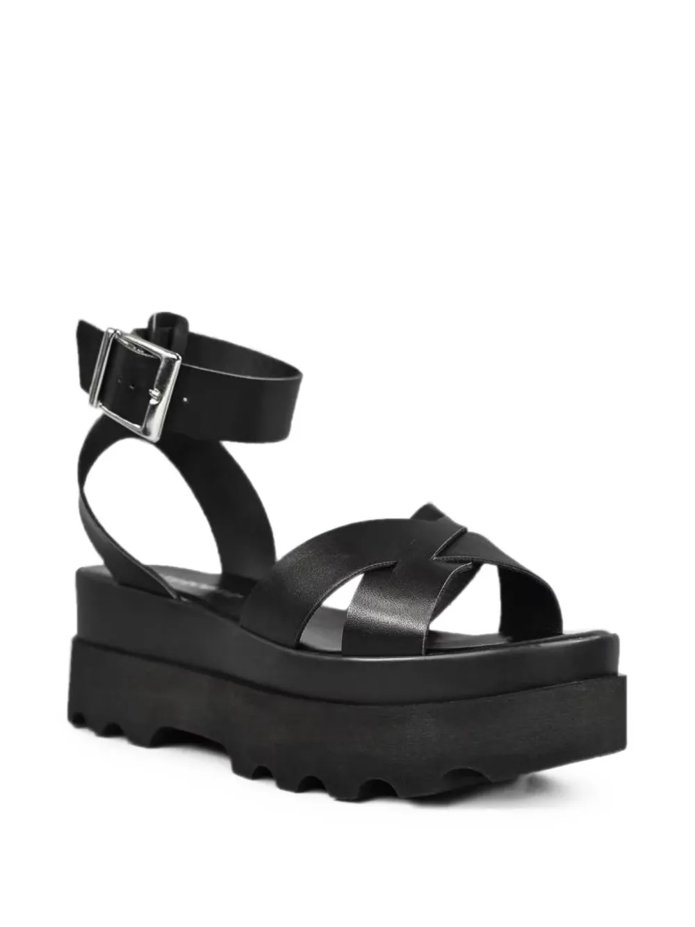 Altercore Zoe buckle-fastening platform sandals Zwart