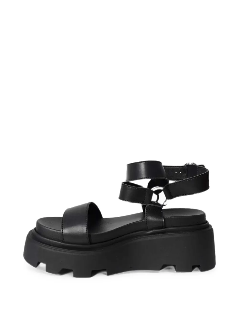 Altercore Marilla buckle-fastening platform sandals Zwart