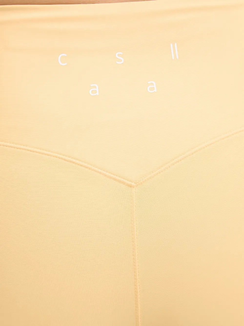 Casall High waist shorts met logoprint Geel