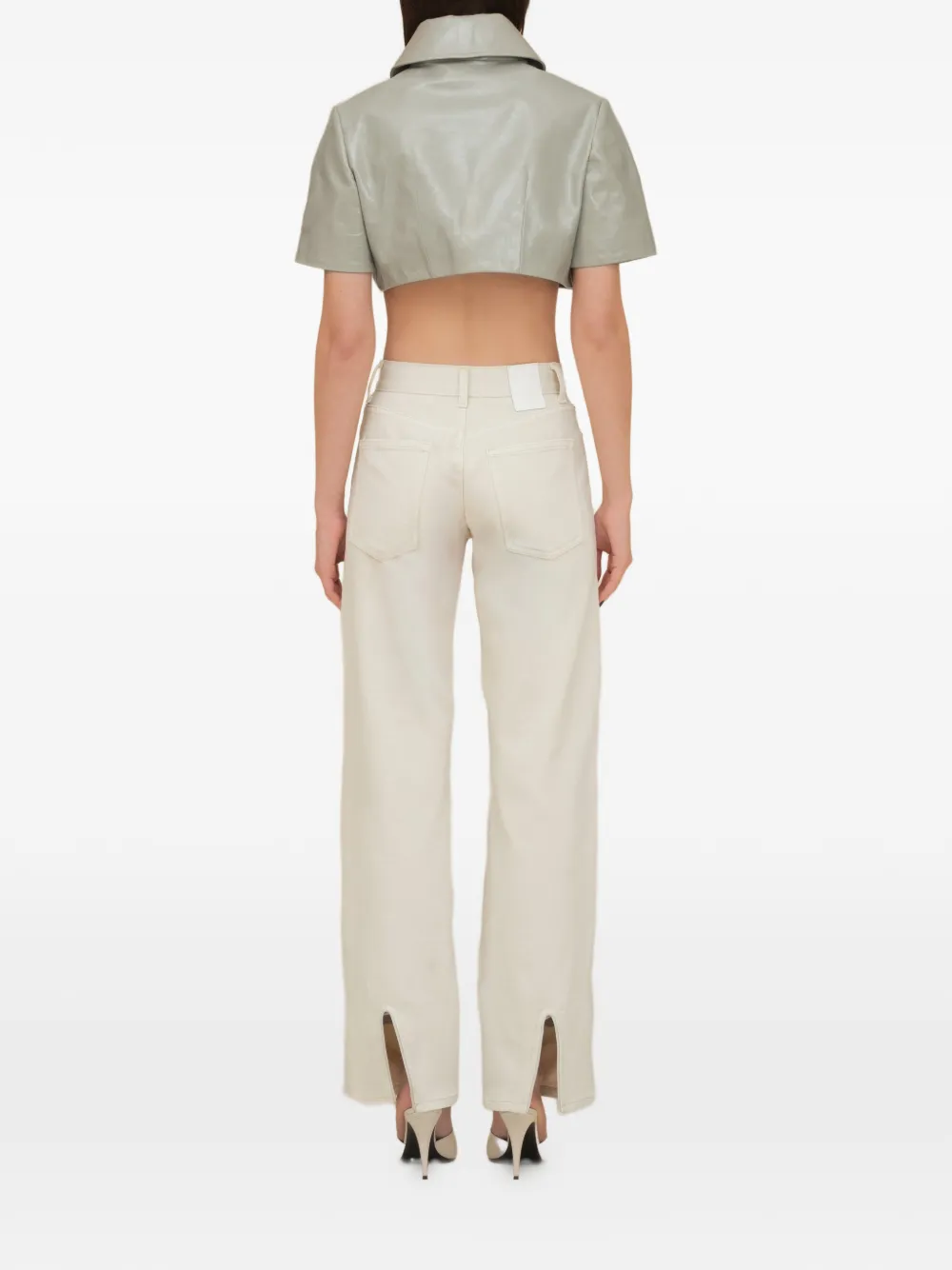 Contessa Mills Arcana jeans met uitgesneden details Beige