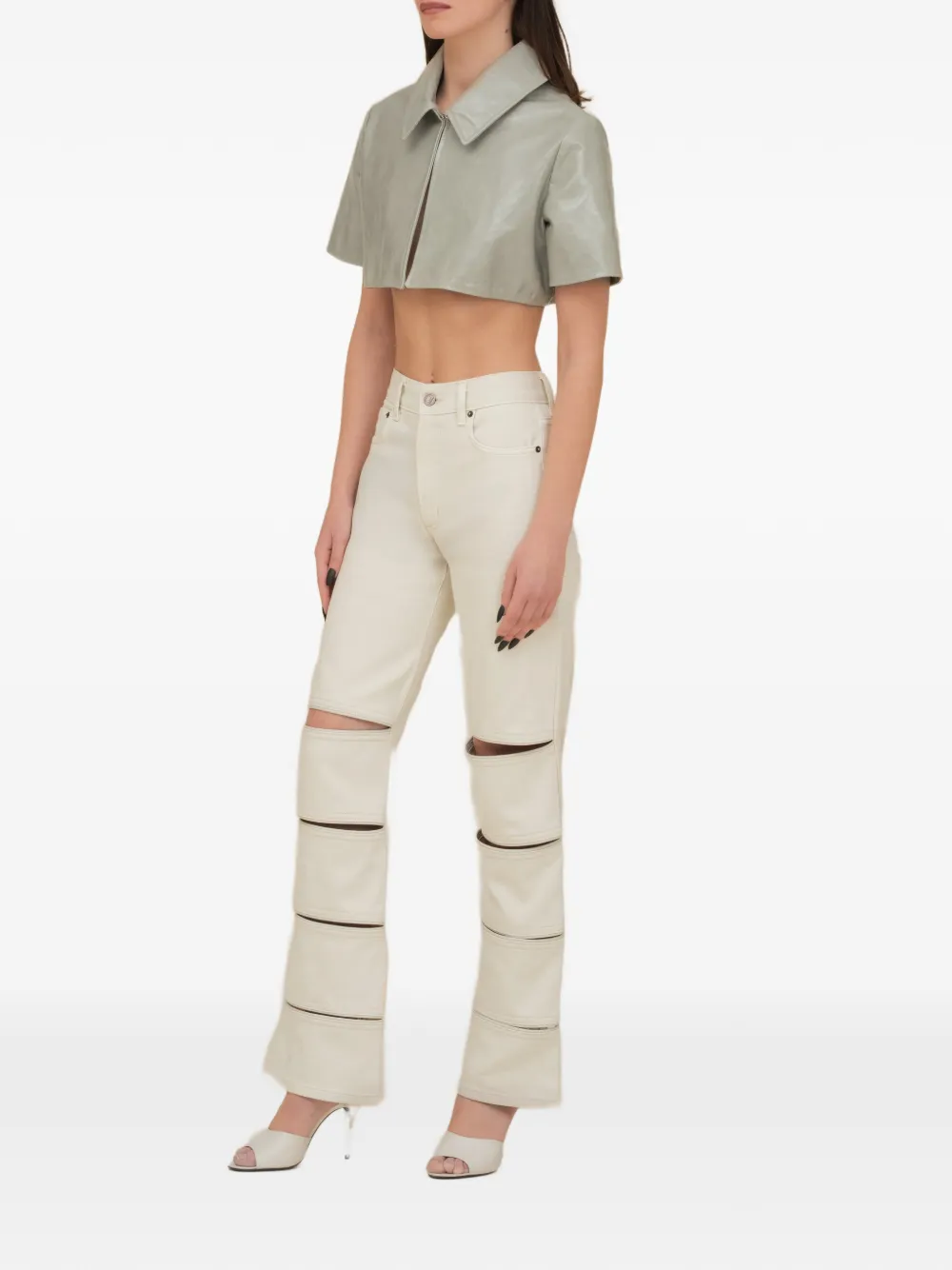 Contessa Mills Arcana jeans met uitgesneden details Beige