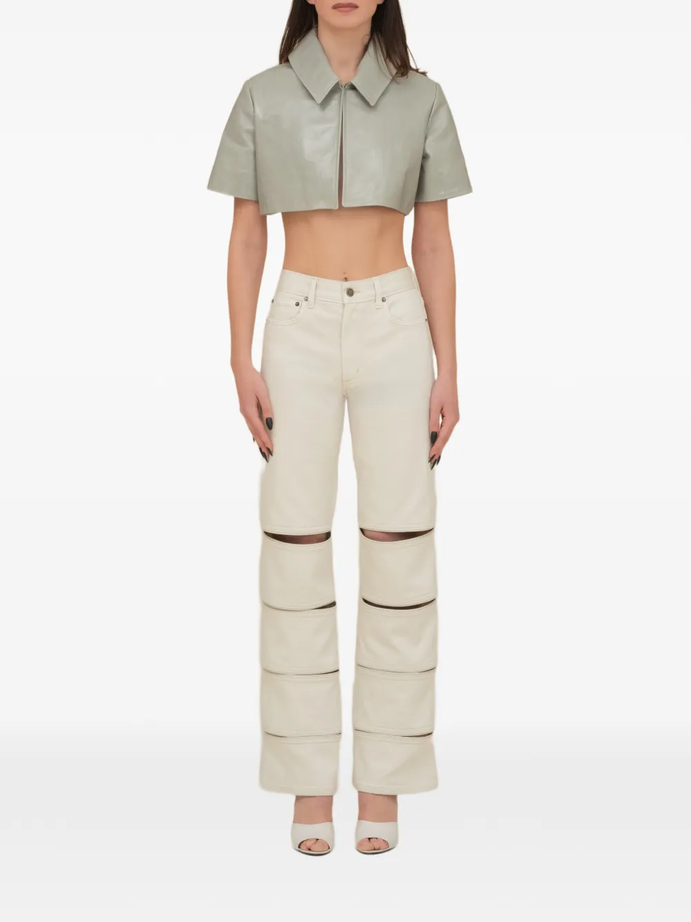 Contessa Mills Arcana jeans met uitgesneden details Beige