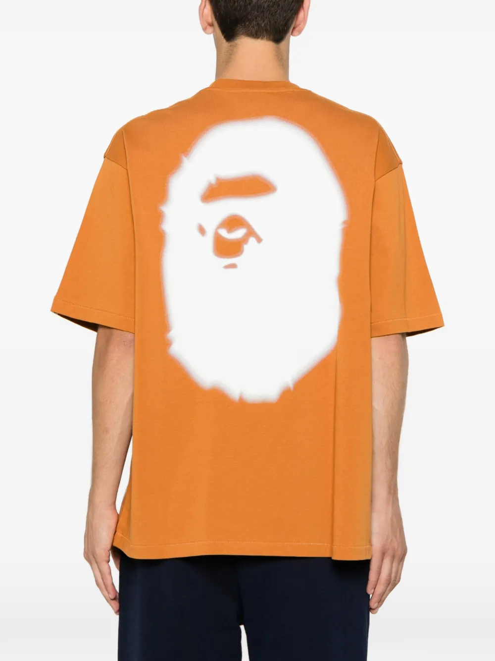 A BATHING APE T-shirt met logoprint Bruin
