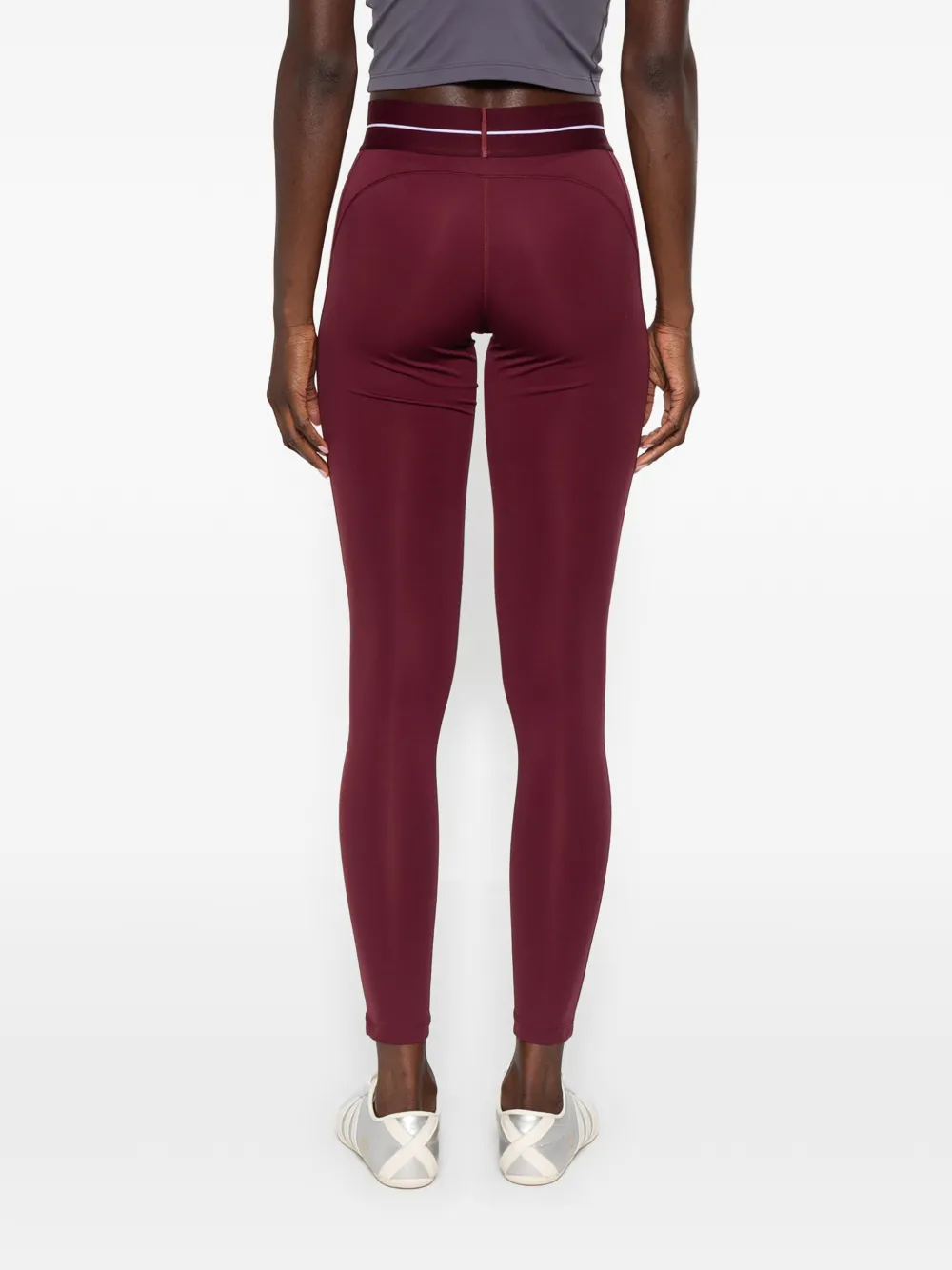 adidas logo-waistband leggings Rood